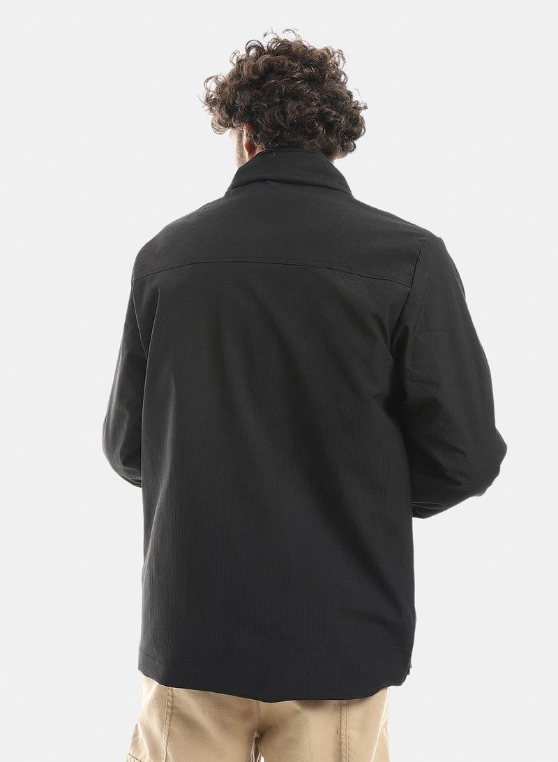 Andora Black Hooded Zip-Up Jacket_Black - Image 3